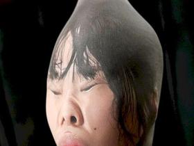 衝撃！こんな美女が！？パンスト変顔で顔面崩壊！？　サンプル画像08